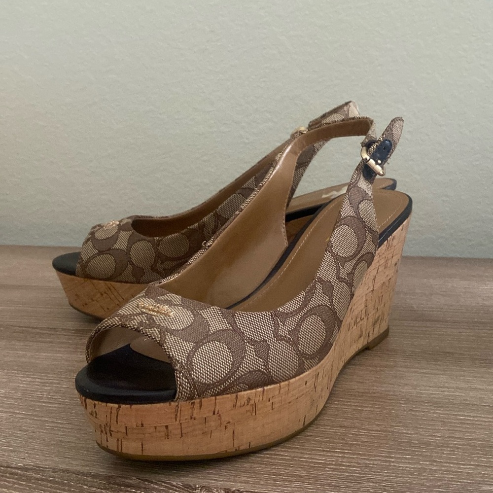 Coach wedge sandals